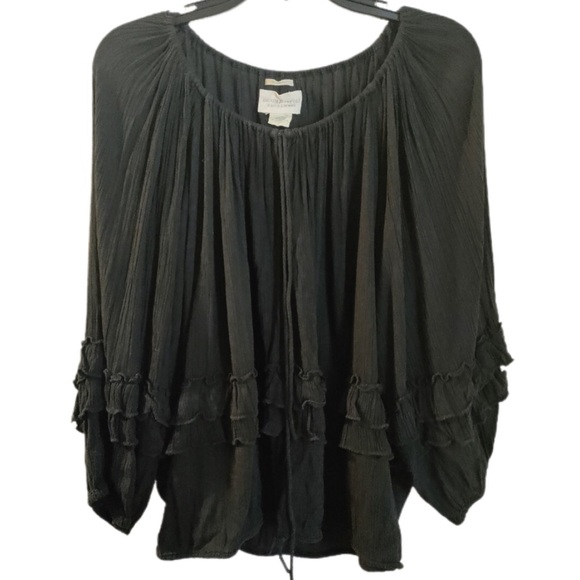 *SOLD* Denim & Supply RL BOHO Peasant Top Lightweight Ruffles Bell Sleeves M - Picture 2 of 9